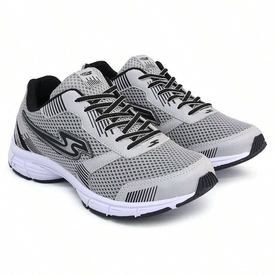 Men Road Running Shoes - Bạc và đen - Xem 1