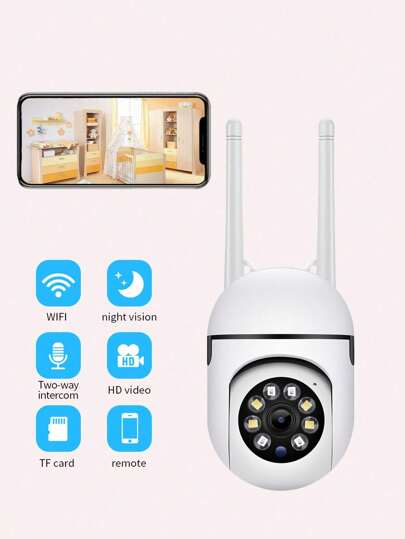 360° Panoramic Wireless Wifi Camera With Human Body Motion Detection, Real-Time Alert, Remote Tracking And Recording Baby Shower Family Decorations Gifts