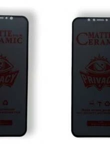Mica Cerámica Mate 9d De Privacidad Para iPhone  Varios modelos - Negro - Ver 2