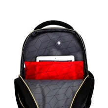 Mochila Feminina Masculina A Prova D'água Bolsa Leve Reforçada e Resistente - Preto - Visão 4