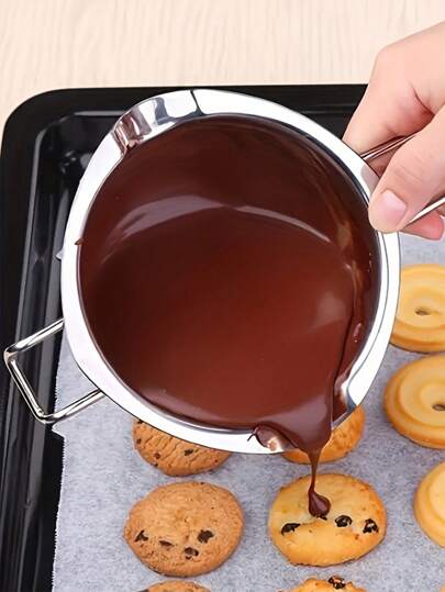 1PC Stainless Steel Chocolate Melting Pot, Butter Cheese Melting Bowl, Heat Over Water, Melting Pot Wax Pan Baking, Kitchen Heating Butter Pan, Milk Candle Oil, Stainless Steel Steamer, Hot Pot Bowl, Melt Making, Candy Cheese Chocolate Melting, Chocolate Butter Soap Wax Candle Making Furnace, Stainless Steel Double Pot Candle Making Butter Chocolate Candy Butter Cheese Caramel, Chocolate Furnace Double Pot Steam Turkish Coffee Pot Small Double Pot Seafood Boil