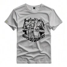 Men T-Shirts - 淺灰色 - 查看 1