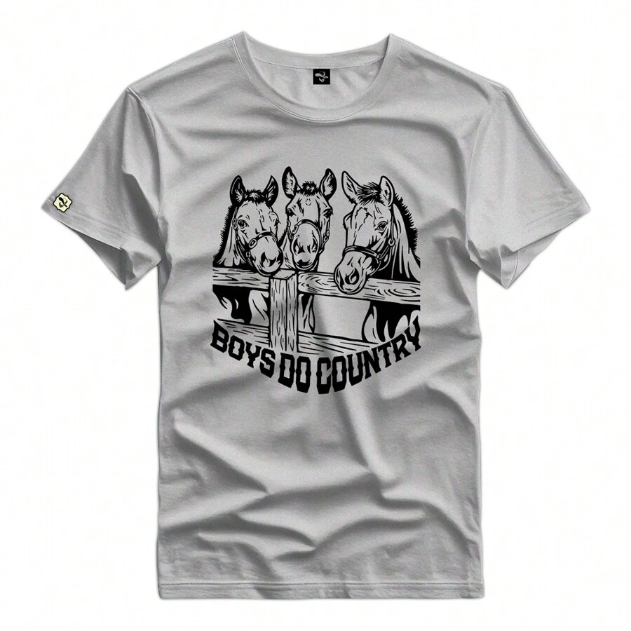 Men T-Shirts - 淺灰色 - 查看 1