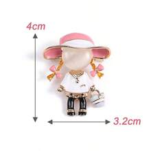 可愛的1pc日式卡通女孩/女性醫務人員合金胸針 - 彩色 - 查看 3