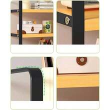 Desktop Organizer, Two-Layer Storage Rack - Multi-Layer Design, Easy Sorting And Organizing, Space-Saving. Keep Your Desktop Tidy And Neat, More Organized And Elegant. - Apricot - View 4