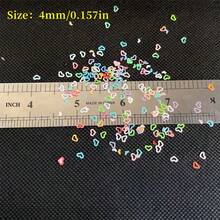 10 克 4 毫米全息鏤空心形閃光適合 Diy 美甲藝術和手工裝飾 - 4mm - 查看 4