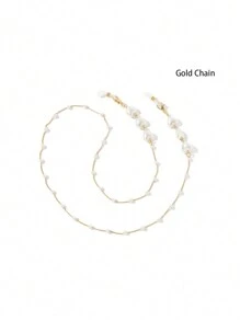 Dây chuyền kính mắt chống trượt hình trái tim thanh lịch 1 chiếc, móc tai đeo kính, dây đeo mặt nạ và hợp âm tai nghe - nhiều màu - Xem 5