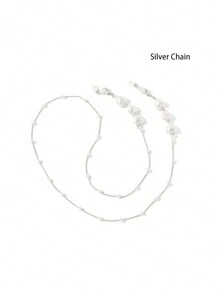 Dây chuyền kính mắt chống trượt hình trái tim thanh lịch 1 chiếc, móc tai đeo kính, dây đeo mặt nạ và hợp âm tai nghe - nhiều màu - Xem 6