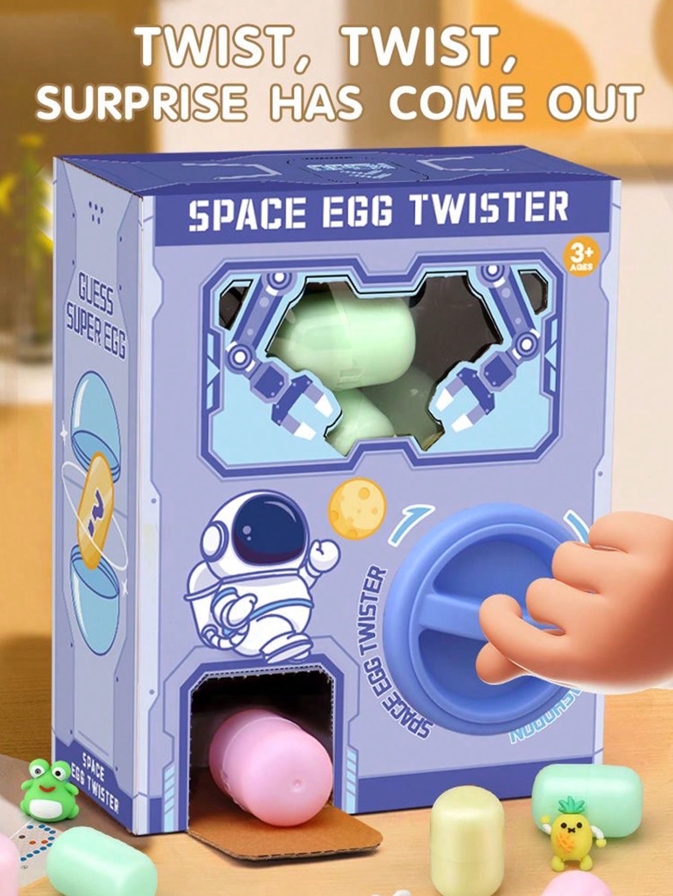 Egg-Shaped Toy Vending Machine Blind Box, Puzzles Including Adorable Cartoon Spacecraft And Pets Toys