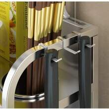 Organizador Especias Condimentos 2 Niveles Con Estante Tabla - Plateado - Ver 4