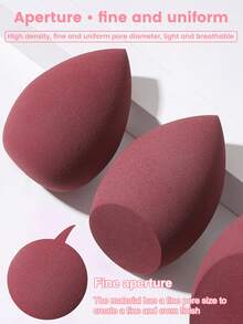 8PCS Makeup Sponge,Suitable For Cream & Powder Concealer, Loose Powder Makeup Applicator - Burgundy - View 4