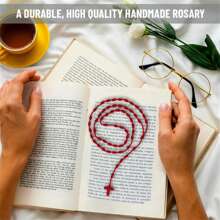 BONITTER 1 Pieza Collar Hecho A Mano Con Nudo Y Dije De Cruz En Cordón Azul Arcoíris, Colorido Y Ligero, Collar Católico Y Espiritual Para Oración, Regalo En Cuerda Para Niños, Niñas, Mujeres Y Hombres