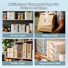 1卷 Phomemo 透明方形热敏标签纸，尺寸：1.57" X 1.18" (40 X 30mm)，兼容 Phomemo M110/M220/M120/M200/M221/M102/M108/M100/M150/M160/M250/M260/M421 标签打印机，多用途自粘热敏打印纸，适用于服装标签、价格标签、类别标签、包装贴纸、运输标签、产品标签、成分标签、礼品标签、文件标签、厨房标签、便签纸等。 - 無色 - 查看 4