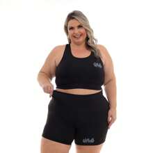 Plus Size Sports Sets - màu đen - Xem 4