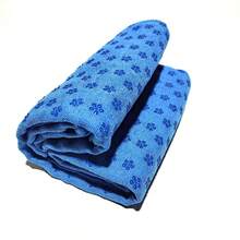 Yoga Mat Towel, Mat Cover Blanket, Anti-Slip Rug Underlay, Size: 183*63cm/72.05*24.8in - Blue - View 4
