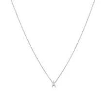 A-Z字母吊坠项链，女士不锈钢链项链 - 銀色 - 查看 3