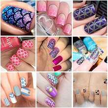 60 Pieces Nail Vinyls Stencil Sticker Set, 5 Sheets 60 Different Designs Cute Simple Nail Art Nail Vinyls Nail Stencil Sheets - Ombre - View 4