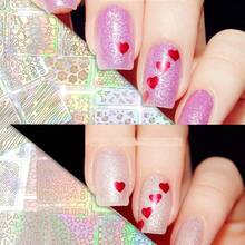 60 Pieces Nail Vinyls Stencil Sticker Set, 5 Sheets 60 Different Designs Cute Simple Nail Art Nail Vinyls Nail Stencil Sheets - Ombre - View 2