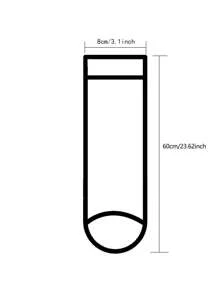 2 pares de medias blancas rectas hasta la pantorrilla y por encima de la rodilla, calcetines de estudiante - Blanco - Ver 5