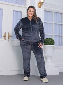 Plus Size Co-Ords - Grey - View 6