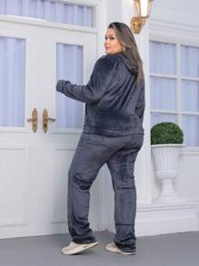 Plus Size Co-Ords - Grey - View 2