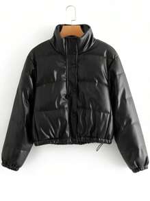 Women Down Coats - Black - View 1