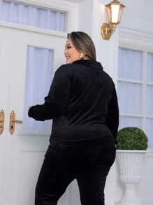 Plus Size Co-Ords - màu đen - Xem 5