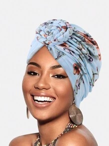 1pc Women's Twisted Braid Elastic Cap Headwrap Soft  Hat, Suitable For Daily Wear - Printed Style - View 18