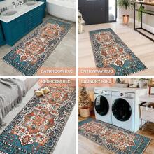 Famibay Carpet Runners For Hallway Non-Slip Distressed Area Rug Washable Floor Entryway Carpet For Hallways Laundry Room Kitchen Bathroom - Multicolor - View 5