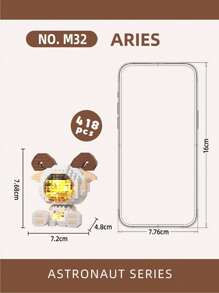 Choose One, Diamond-Shaped Angel Or Devil Mini Building Blocks For Desk, Office, Car, Gift For New Year, Birthday, Valentine's(Delivery In Random) - Multicolor - View 5