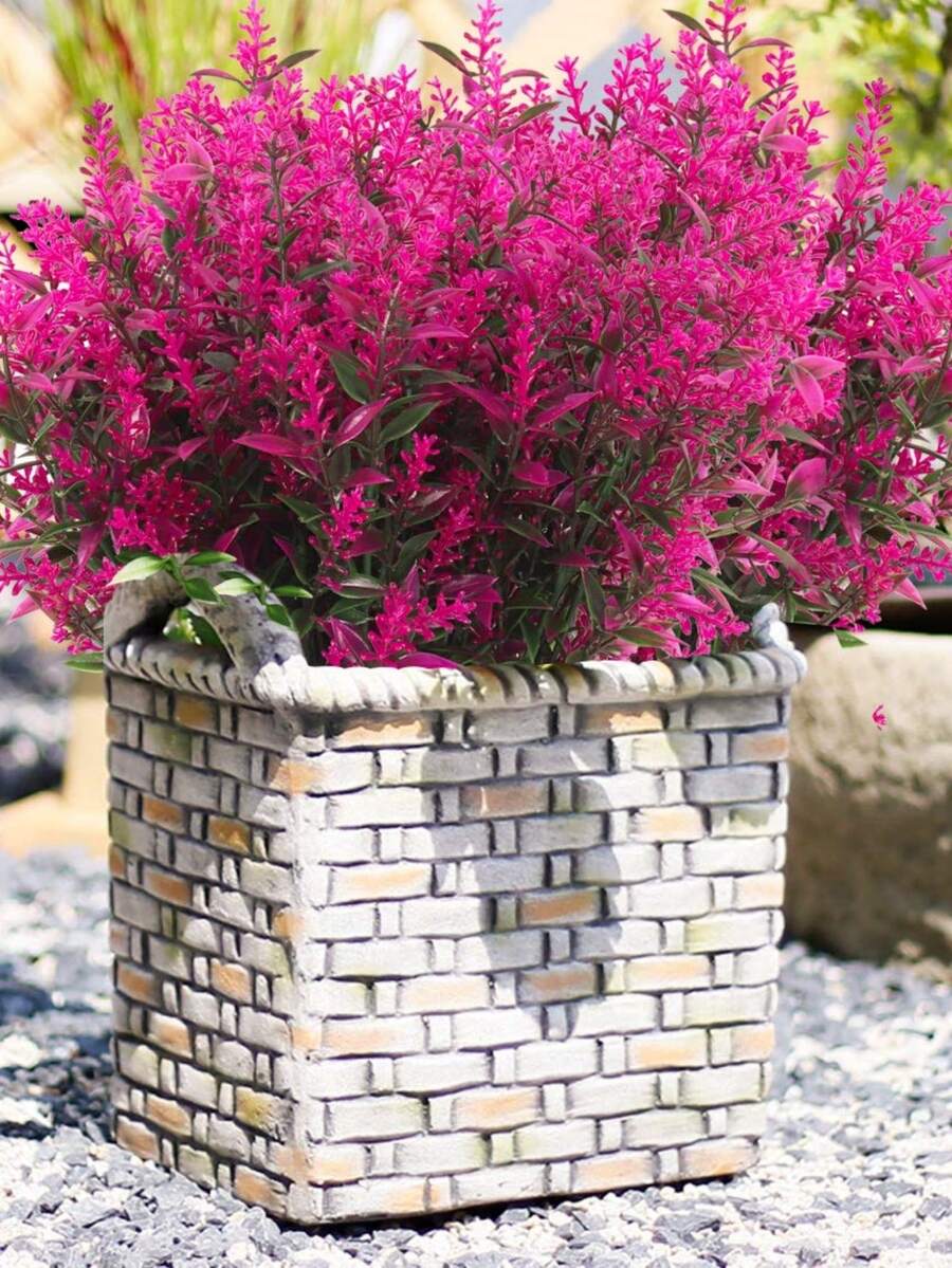 Artificial Lavender 5/3 Bundles Artificial Greenery Lavender Pink Fake ...