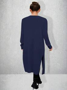 Women Cardigans - Navy Blue - View 2