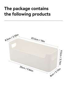 WORTHBUY 1pc Multifunctional Plastic Cabinet Storage Box, Wall-Mounted Storage Container No-Drill, Suitable For Kitchen & Bathroom - White - View 13