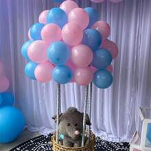 30 sztuk 12/10/5 cali różowe i niebieskie lateksowe balony, różowo-niebieskie balony ujawniające płeć dla chłopca lub dziewczynki dekoracje ujawniające płeć urodziny baby shower rocznica