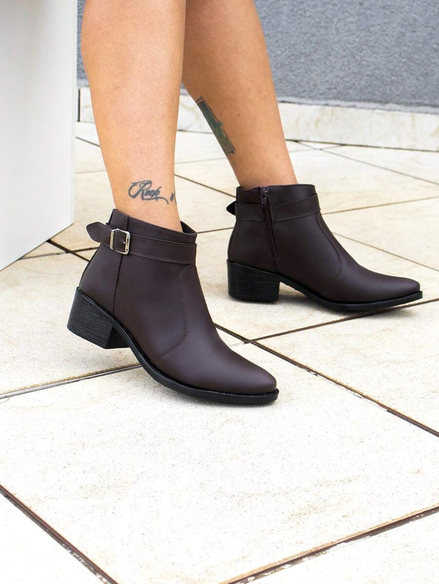 Women Ankle Boots & Booties - Cà phê nâu - Xem 1