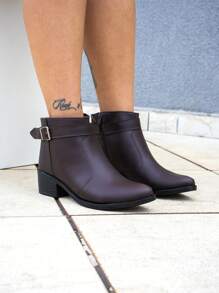 Women Ankle Boots & Booties - Cà phê nâu - Xem 3