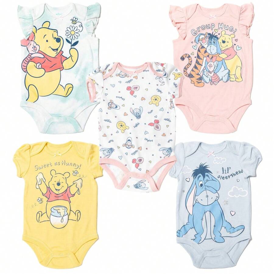 Baby Girl   5 Pack Bodysuits - Multicolor - View 1