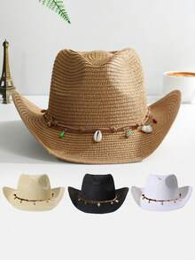 1 Miếng Không giới tính Màu hồng Tua Trang trí Boho Cô gái cao bồi Mũ Mũ Rơm Visor Nón cao bồi Mũ đi biển Cho bữa tiệc - Nhiều màu 2 - Xem 11