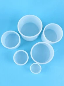 1 个用于制作蜡烛的圆柱形模具，用于香薰蜡烛、环氧树脂、铸件、蜡、肥皂、花卉标本、昆虫标本、DIY 粘土工艺、制作的 3D 圆柱形硅胶模具 - 白色 - 查看 11