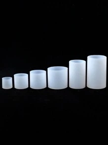 1 个用于制作蜡烛的圆柱形模具，用于香薰蜡烛、环氧树脂、铸件、蜡、肥皂、花卉标本、昆虫标本、DIY 粘土工艺、制作的 3D 圆柱形硅胶模具 - 白色 - 查看 9