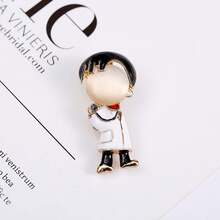 可愛的1pc日式卡通女孩/女性醫務人員合金胸針 - 彩色 - 查看 5