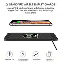 Universal 10W Wireless Car Phone Charger Fast Charging Pad Mat For IPhone Samsung Galaxy Smartphones - 黑色 - 查看 2