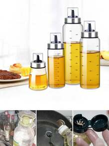 1入組玻璃油瓶和醋瓶和醬汁容器,附有水口,廚房配件