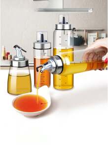 1入組玻璃油瓶和醋瓶和醬汁容器,附有水口,廚房配件