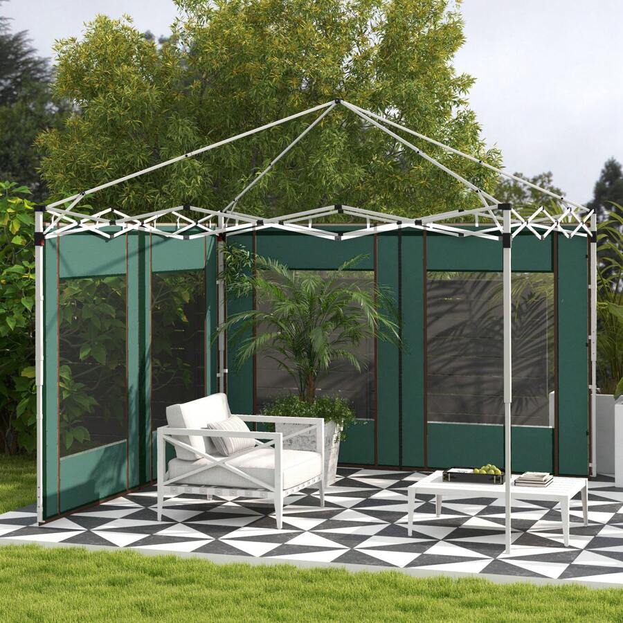 Produktbild von Outsunny Pergola Wasserdichter Pavillon 3 X 3 M Terrassenüberdachung Mit Schiebedach, UV-Schutz Für Garten Beige