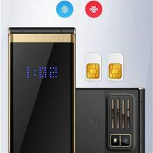 Unlocked Flip Mobile Phone For Senior, Basic Feature Big Button Cell Phone 2G, 5900mAh, SOS Button, Flashlight, Dual SIM, Loud Voice, 2.8" Screen For Elderly, Kids - Black - View 7