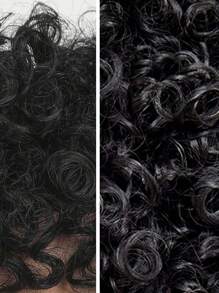 8吋黑色編織假髮,質感蓬鬆短髮,節日派對假髮,cosplay假髮,可愛少女假髮,日常使用假髮 - 黑色 - 查看 7