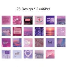 MOCARD 46 Piezas/caja Pegatinas De Papelería De La Serie De Cartas De Amor De Luz De Luna Para La Decoración De La Revista De Recortes, Etiquetas De Cuentas Manuales Estéticas, Material De Collage