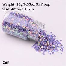 10 克 4 毫米全息鏤空心形閃光適合 Diy 美甲藝術和手工裝飾 - 4mm - 查看 16