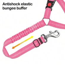 Dog 1pc Seat Belt Adjustable - Headrest Dog Car Seat Belt Restraint Puppy - Elastic Pet Dog Seat Belt Harness - Strong Leads Harness For Dogs Cats And Pets - Multicolor - View 7